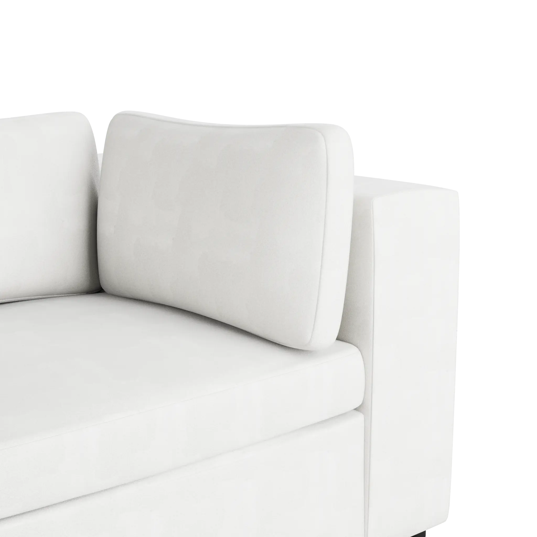 Destin Sutton White Fabric 4-piece Bumper Sectional Destin Sutton White Fabric 4-piece Bumper Sectional