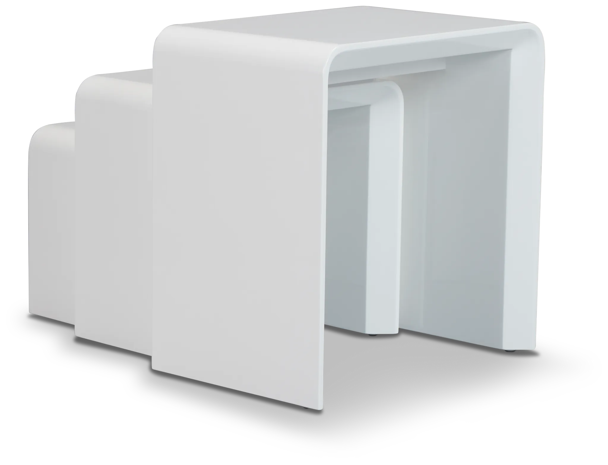 Zayden White Set Of 3 Nesting End Table