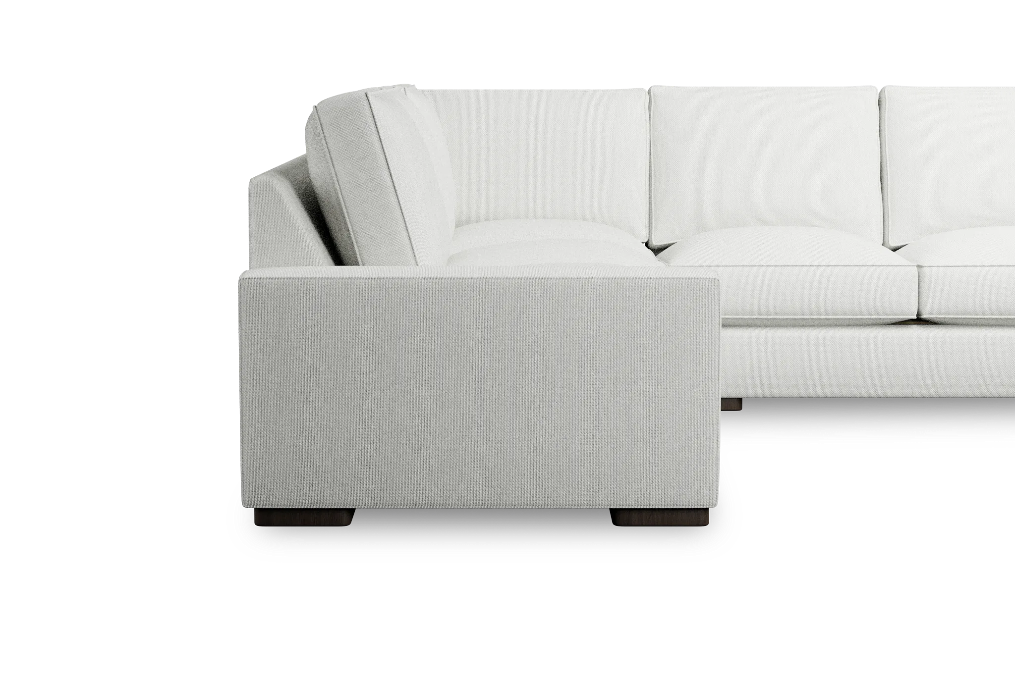Edgewater Revenue White Small Two-arm Sectional