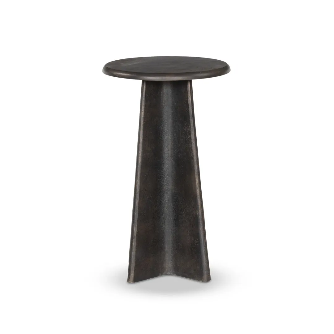 Remo Bronze Metal Round End Table