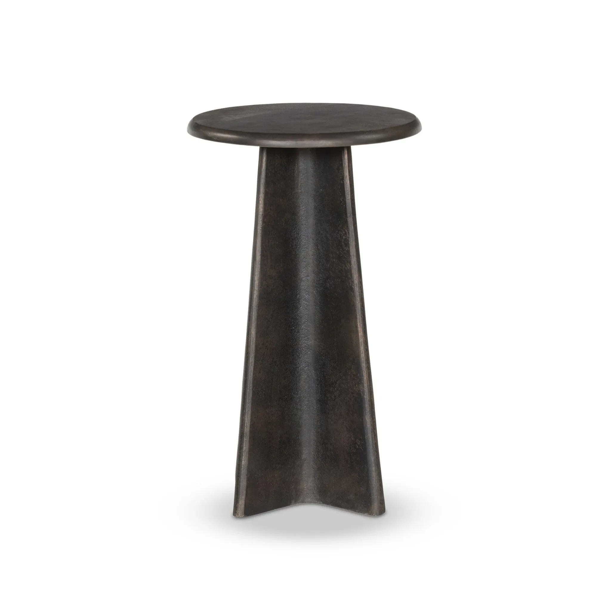 Remo Bronze Metal Round End Table