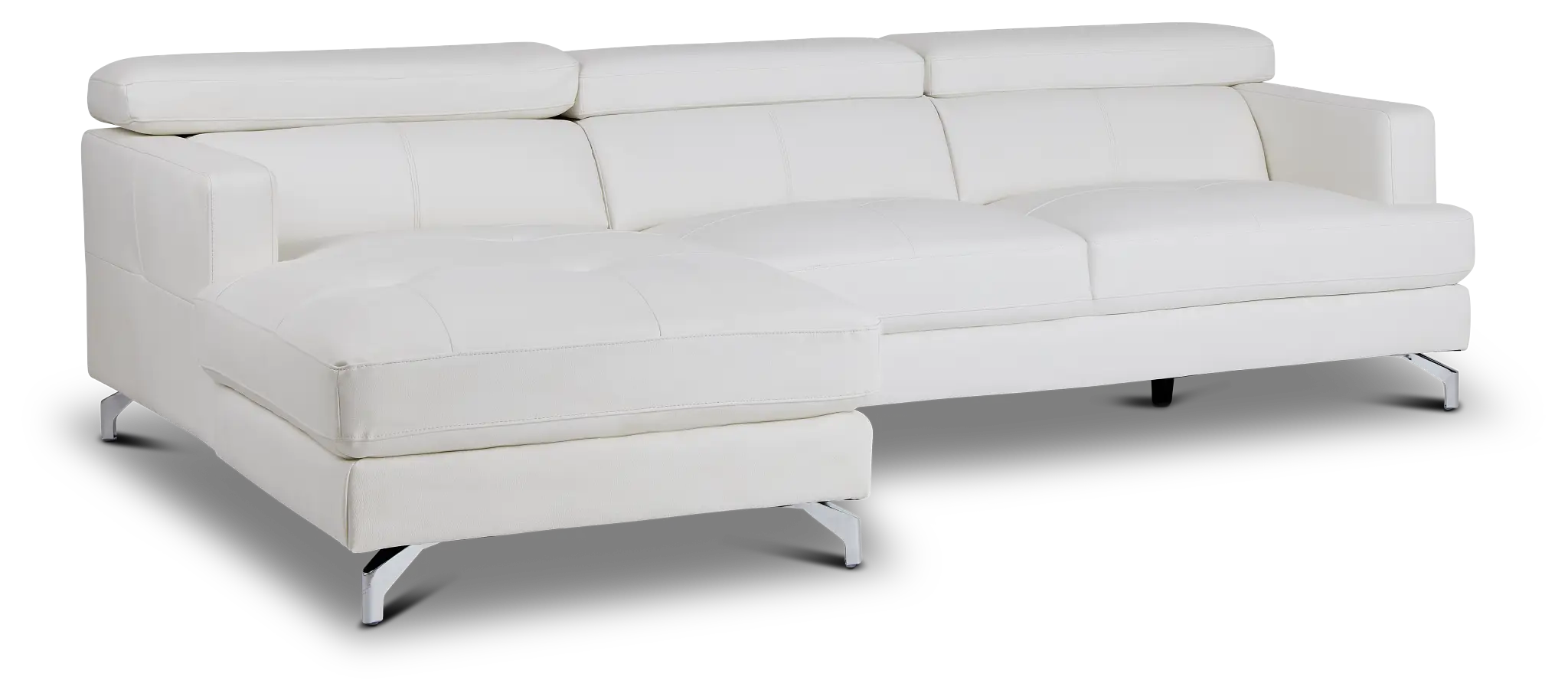 Marquez White Micro Left Chaise Sectional Marquez White Micro Left Chaise Sectional