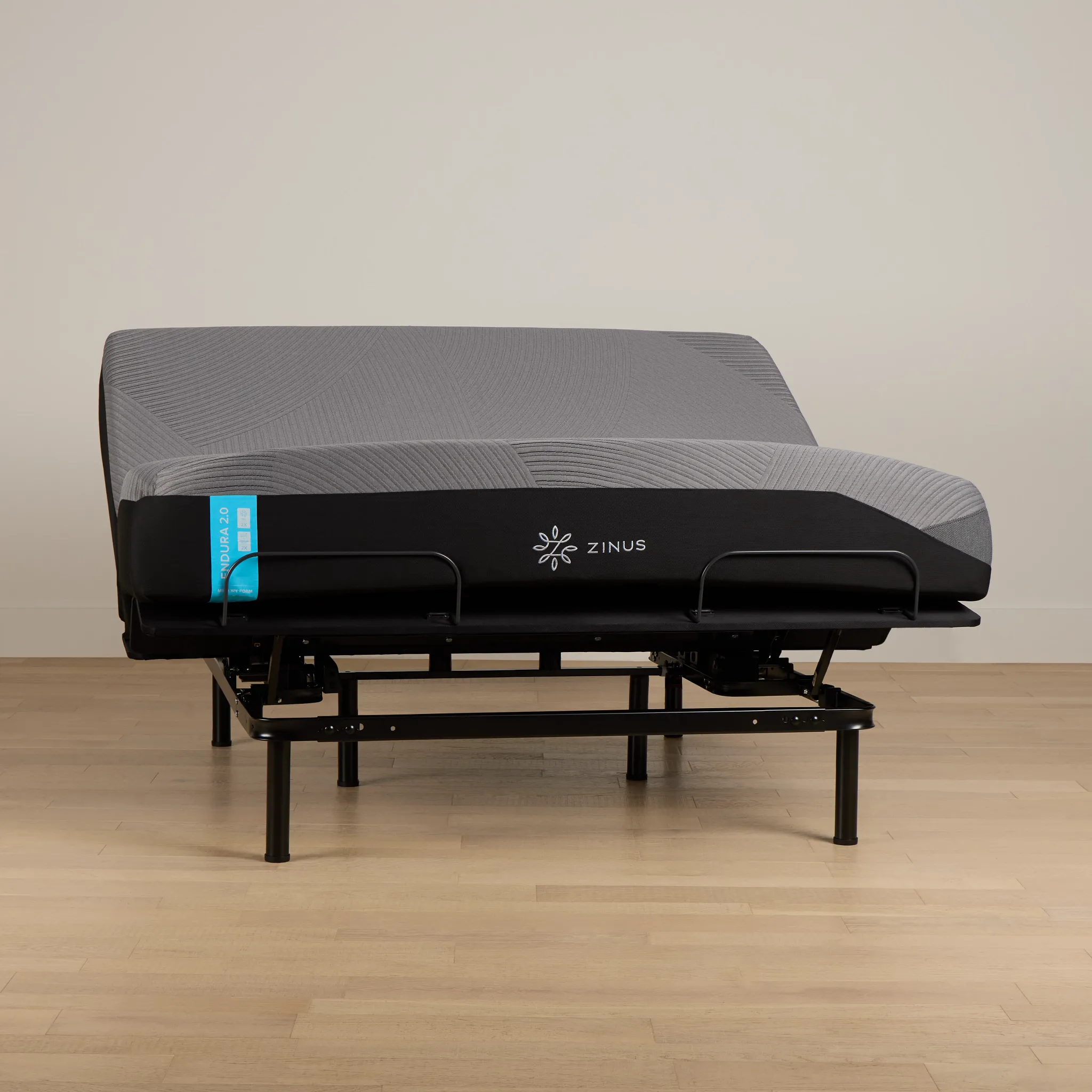 Zinus Endura 2.0 Cush Firm Slat Adjustable Mattress Set