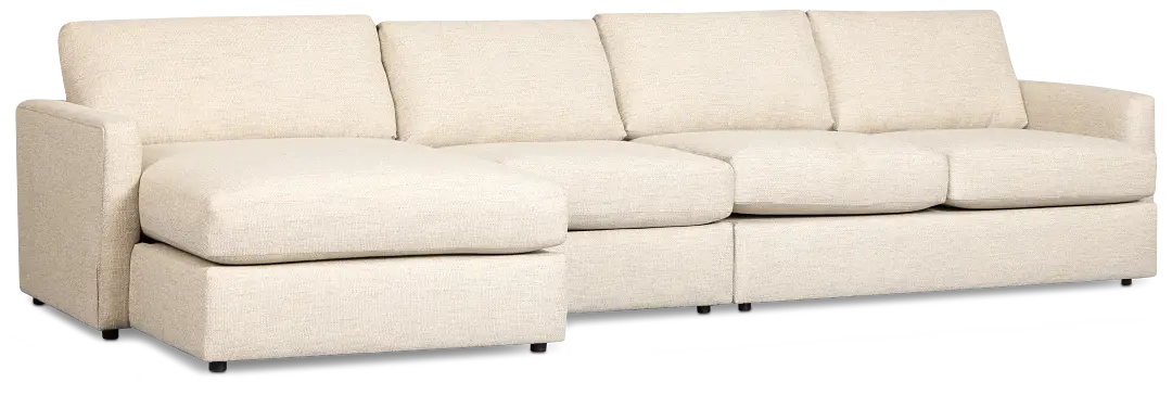 Maxwell Light Gray Fabric Small Left Chaise Sectional Maxwell Light Gray Fabric Small Left Chaise Sectional