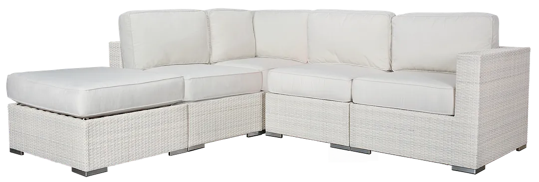Biscayne White 5-piece Modular Sectional