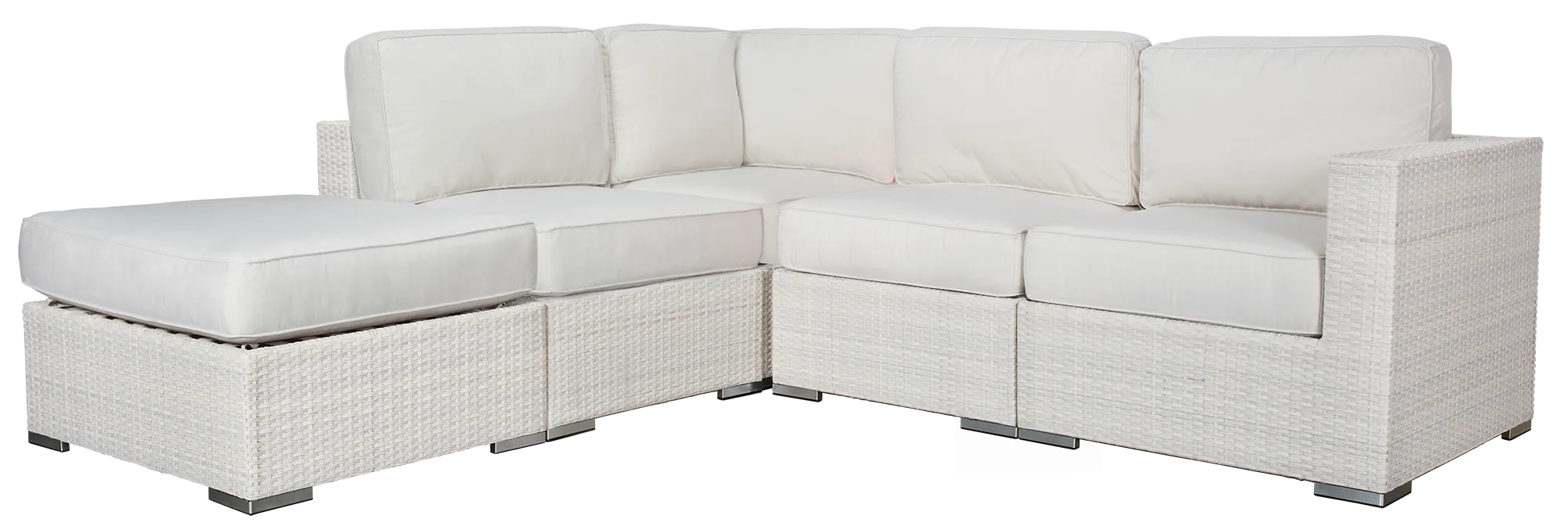 Biscayne White 5-piece Modular Sectional