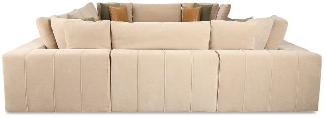 Cruz Light Beige Fabric 8-piece Modular Sectional