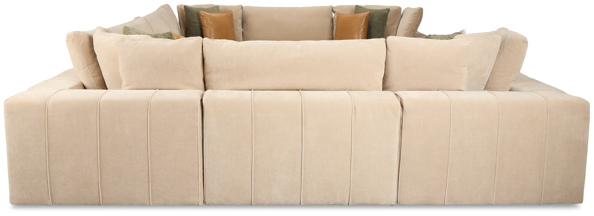 Cruz Light Beige Fabric 8-piece Modular Sectional