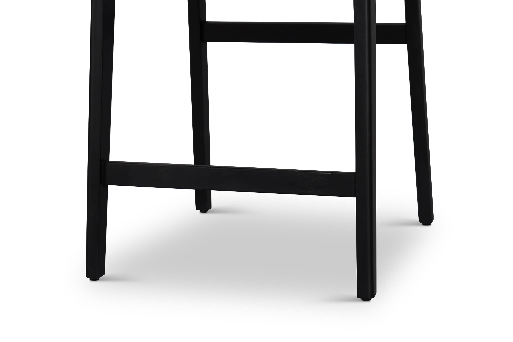 Santorini Black 24" Upholstered Barstool