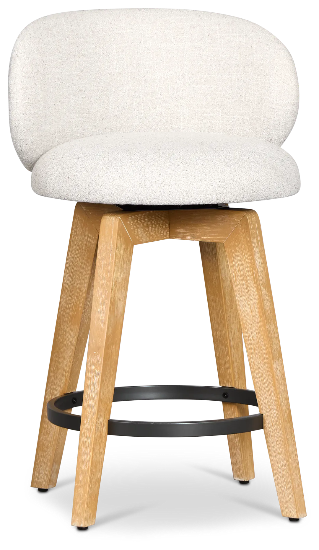Arlo Light Gray Uph 24" Swivel Barstool