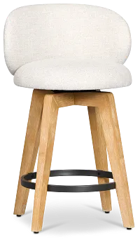 Arlo Light Gray Uph 24" Swivel Barstool