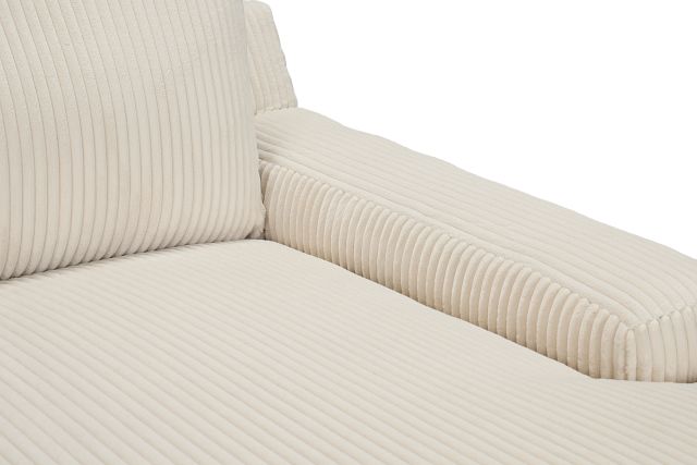 Charlie Ivory Fabric Chaise