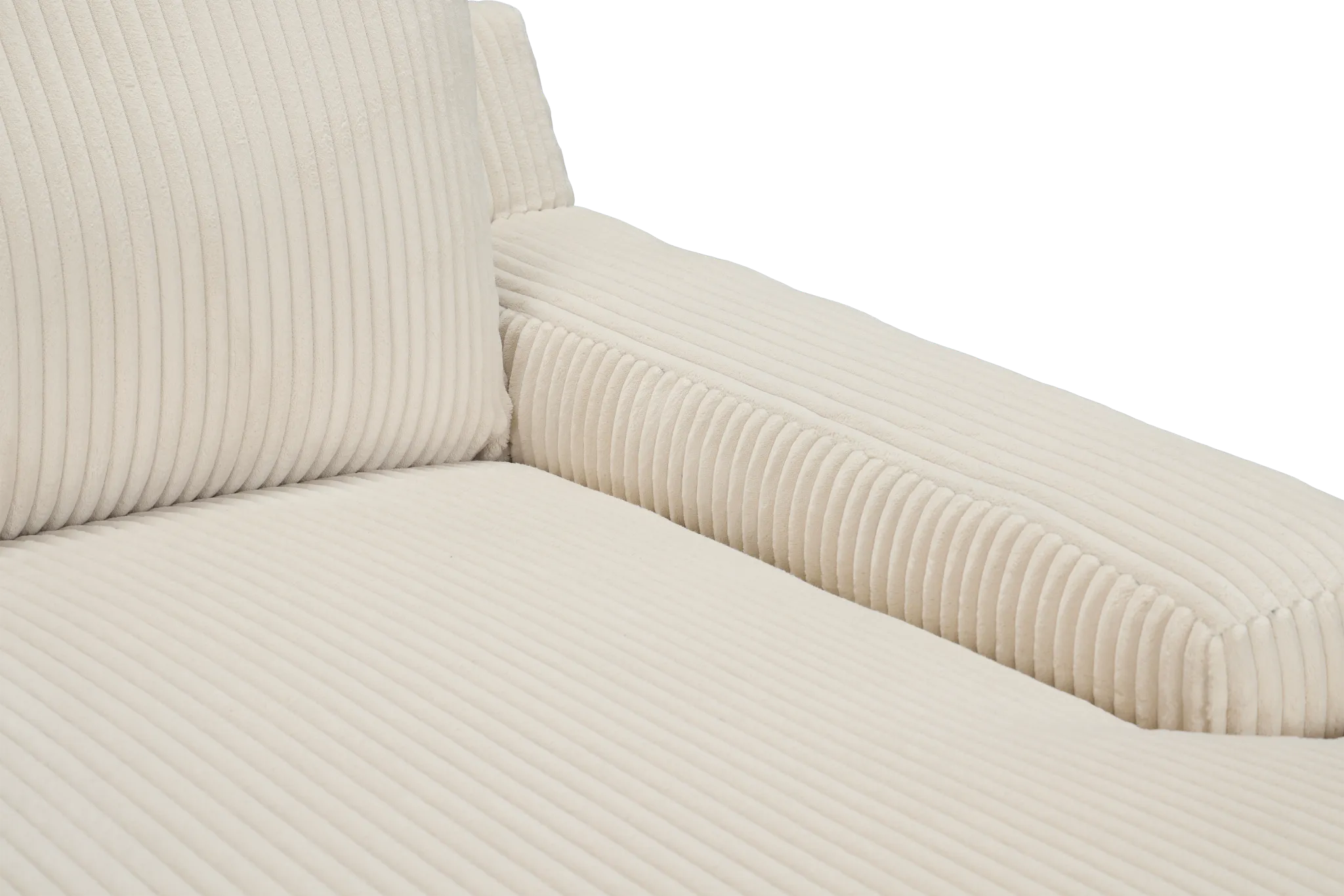 Charlie Ivory Fabric Chaise