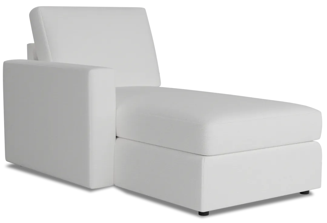 Citymod White Fabric Left Chaise