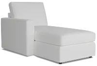 Citymod White Fabric Left Chaise