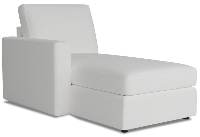 Citymod White Fabric Left Chaise