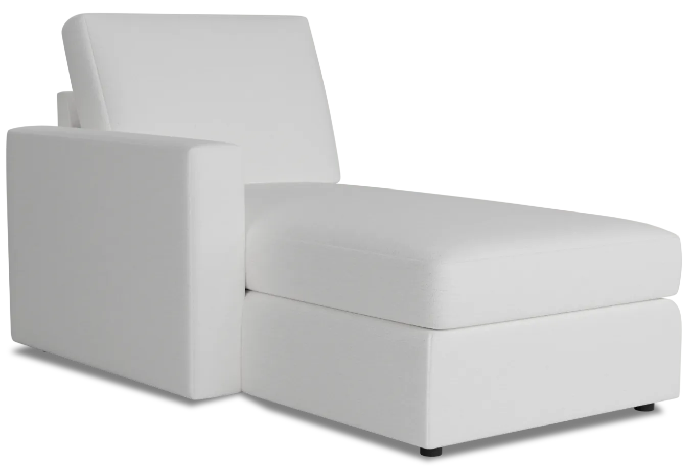 Citymod White Fabric Left Chaise