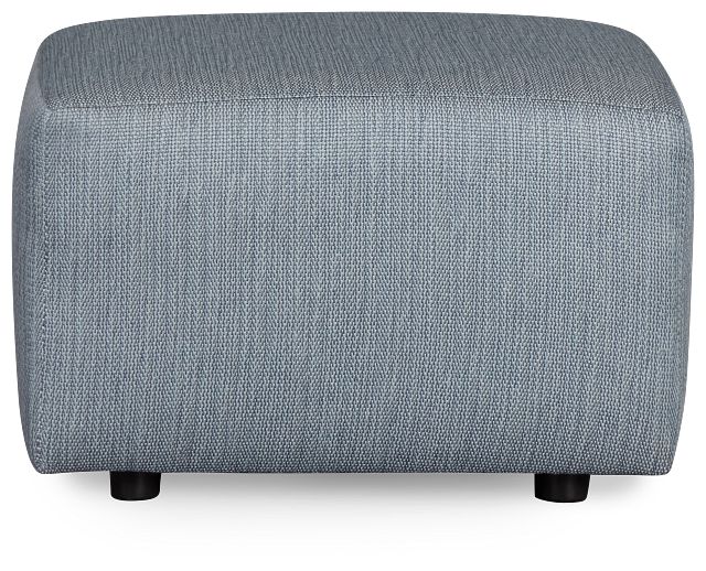 Rhodes Light Blue Fabric Ottoman