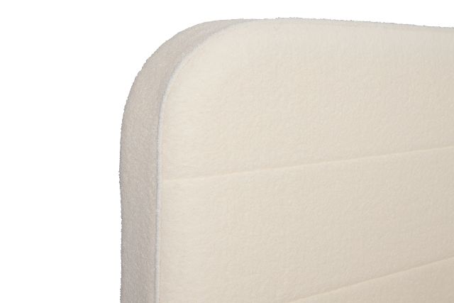 Lyndie Beige Upholstered Platform Bed