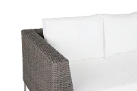 Tulum White Woven Sofa W/ 3 Cushion