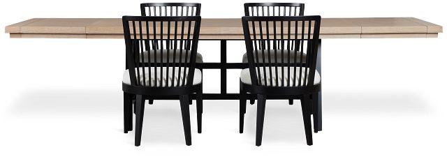 Southlake Two-tone Rectangular Table & 4 Wood Chairs