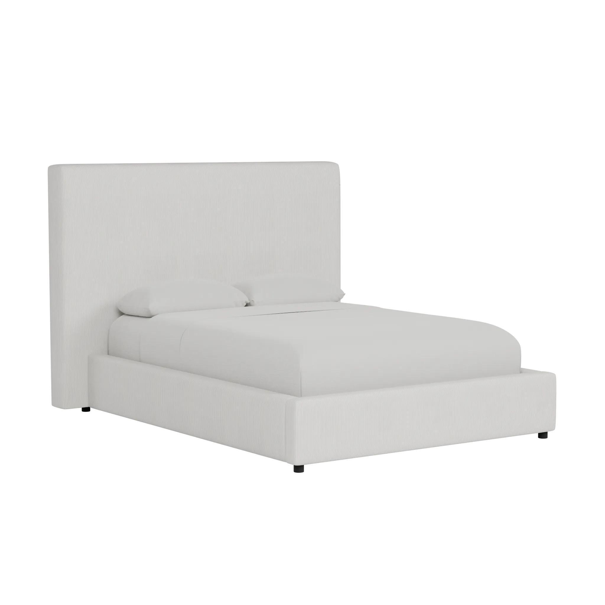 Grayton Lucy Light Beige 54" Upholstered Platform Bed