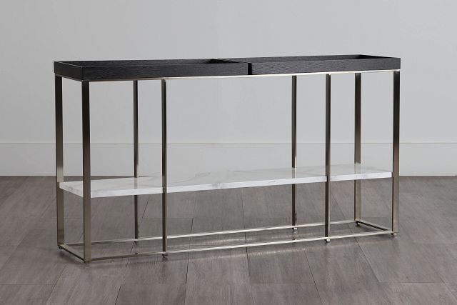 Lafayette Silver Marble Console Table