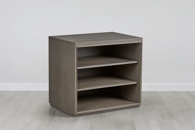 Highline Gray Open Cabinet