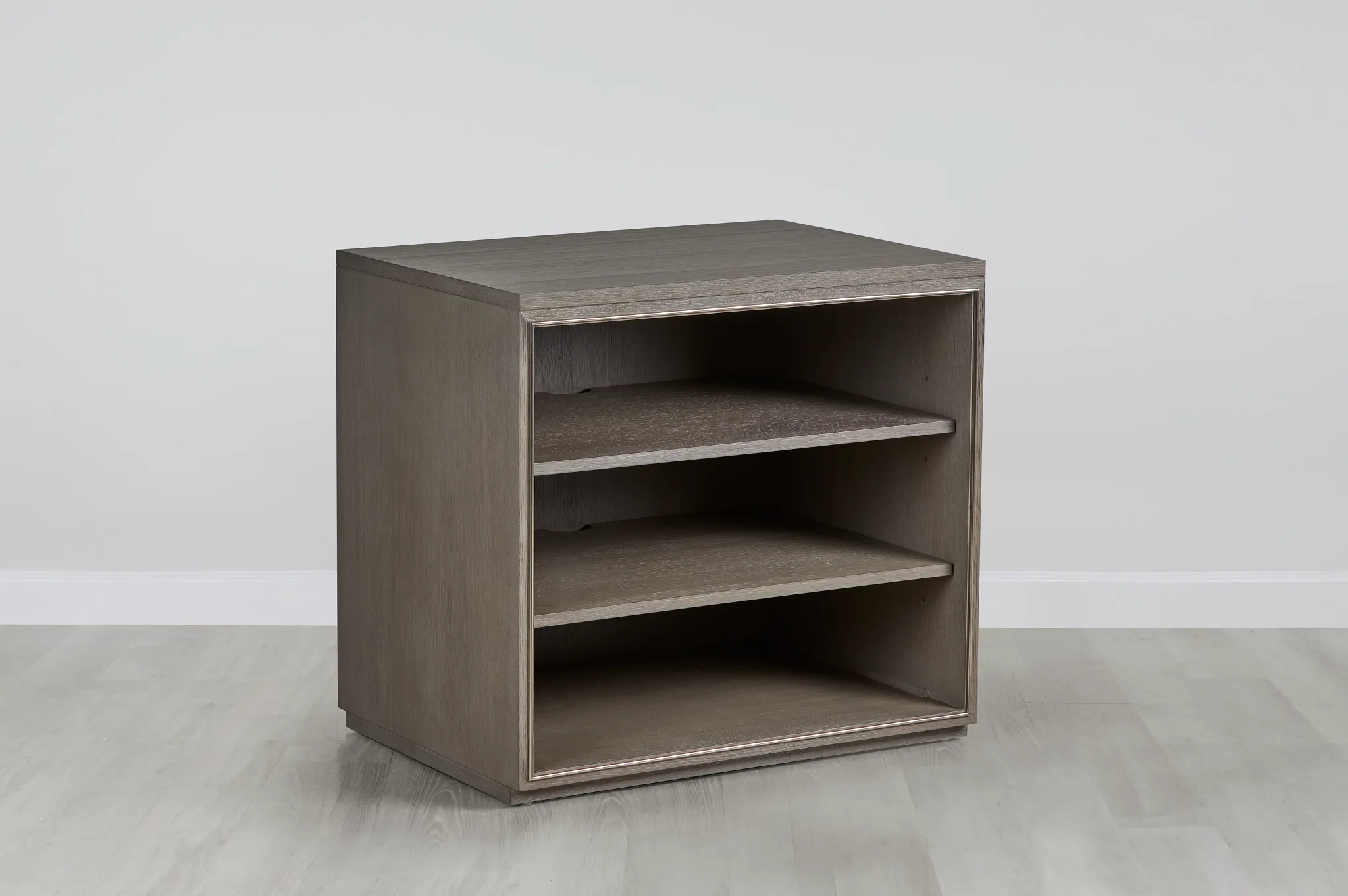 Highline Gray Open Cabinet