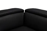 Lombardy Black Micro Large Dual Power Reclining Two-arm Sectional