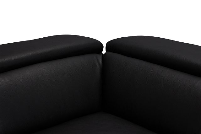 Lombardy Black Micro Large Dual Power Reclining Two-arm Sectional