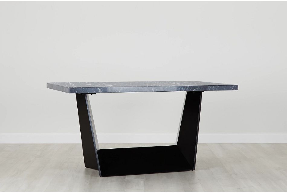 Auburn Dark Gray Marble High Dining Table, %%bed_Size%% (0) High Dining Room Tables