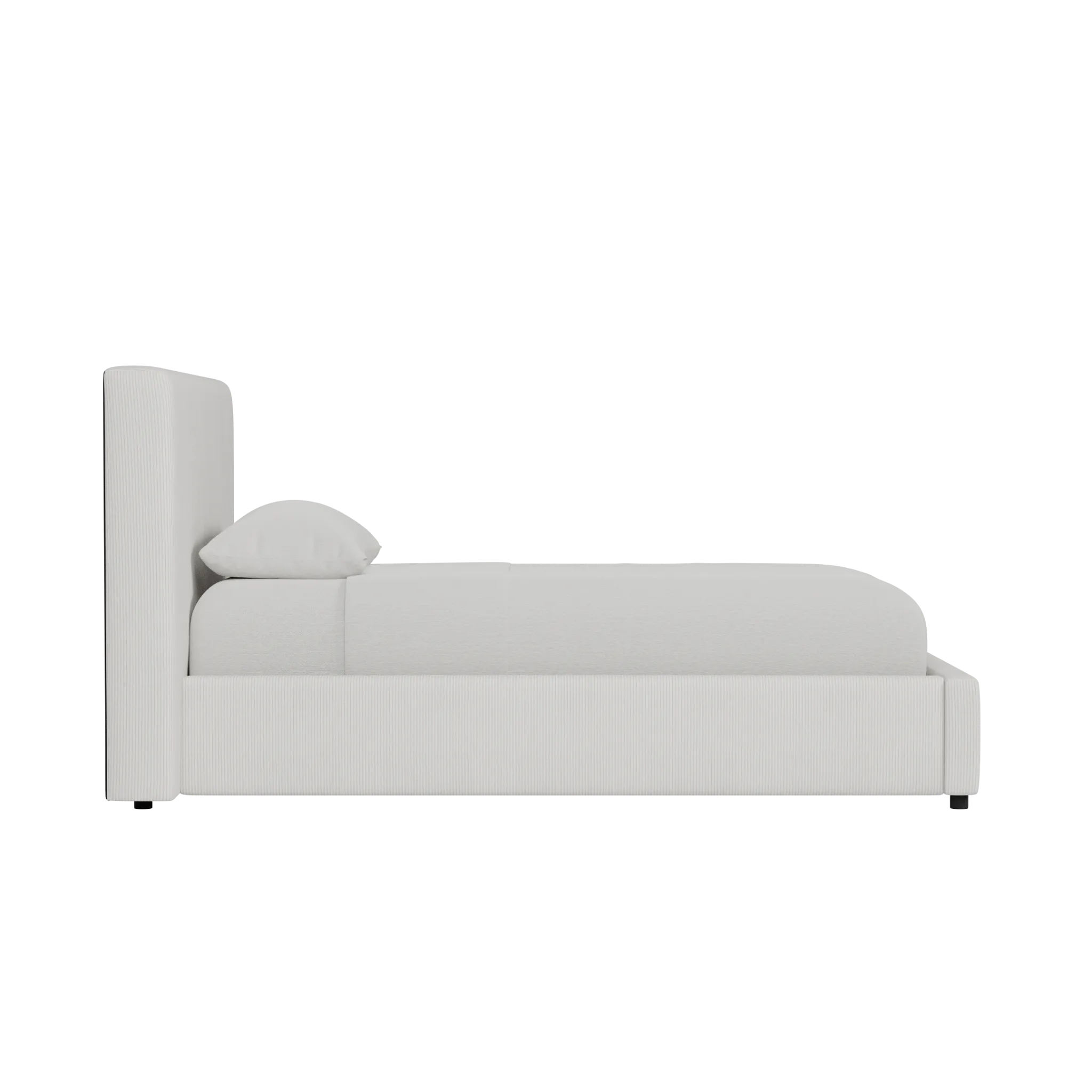 Grayton Lucy Light Beige 44" Upholstered Platform Bed