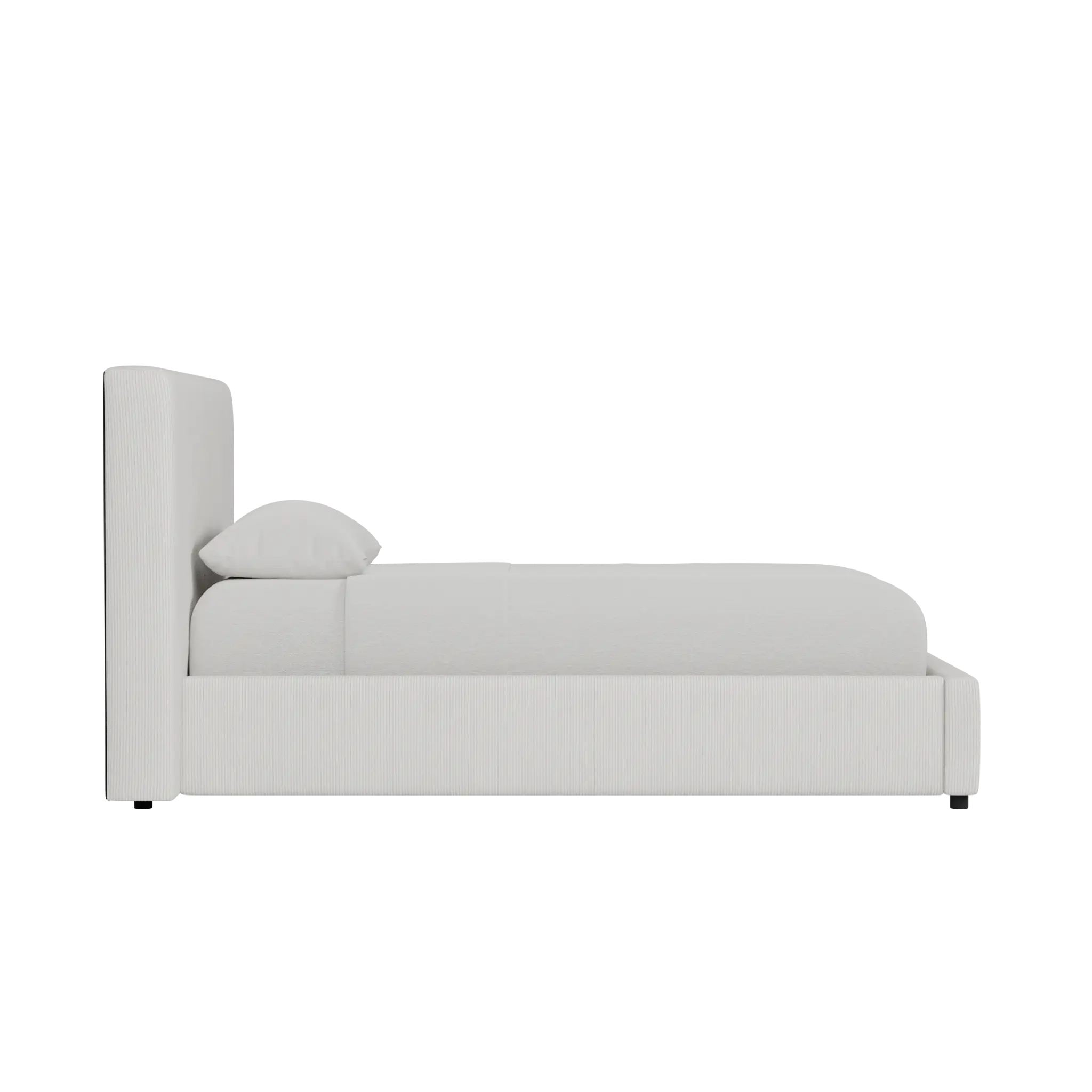 Grayton Lucy Light Beige 44" Upholstered Platform Bed Grayton Lucy Light Beige 44" Upholstered Platform Bed