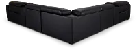 Lombardy Black Micro Large Dual Power Reclining Two-arm Sectional