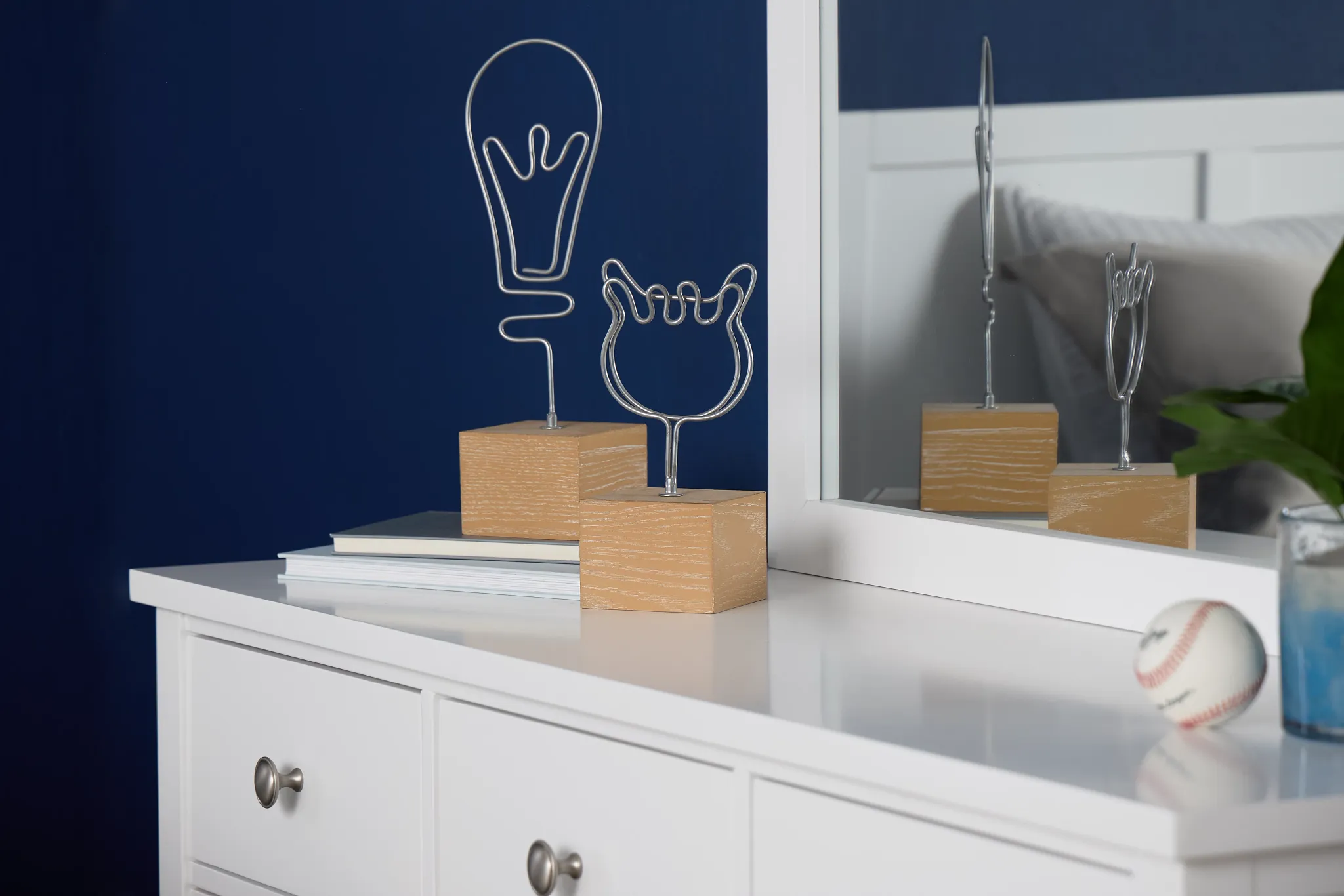 Charleston White Dresser & Mirror