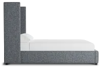 Captiva Elevation Gray 60" Upholstered Shelter Bed