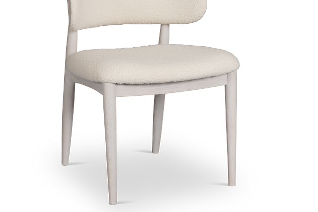 Gables White Upholstered Side Chair