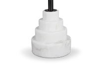 Argo Gray Marble Round End Table