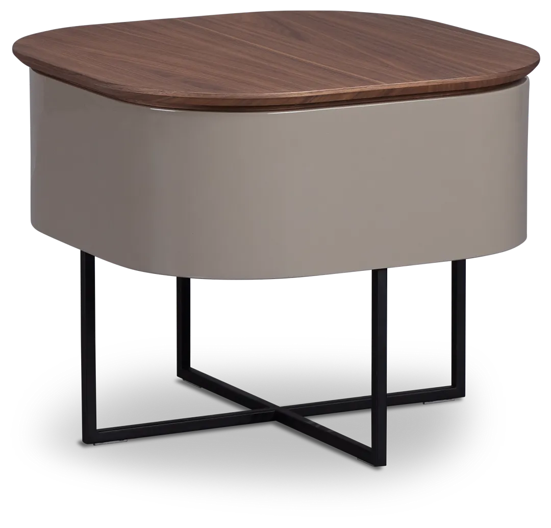 Harlan Gray Round End Table