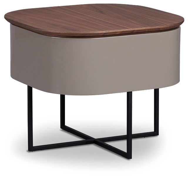 Harlan Gray Round End Table