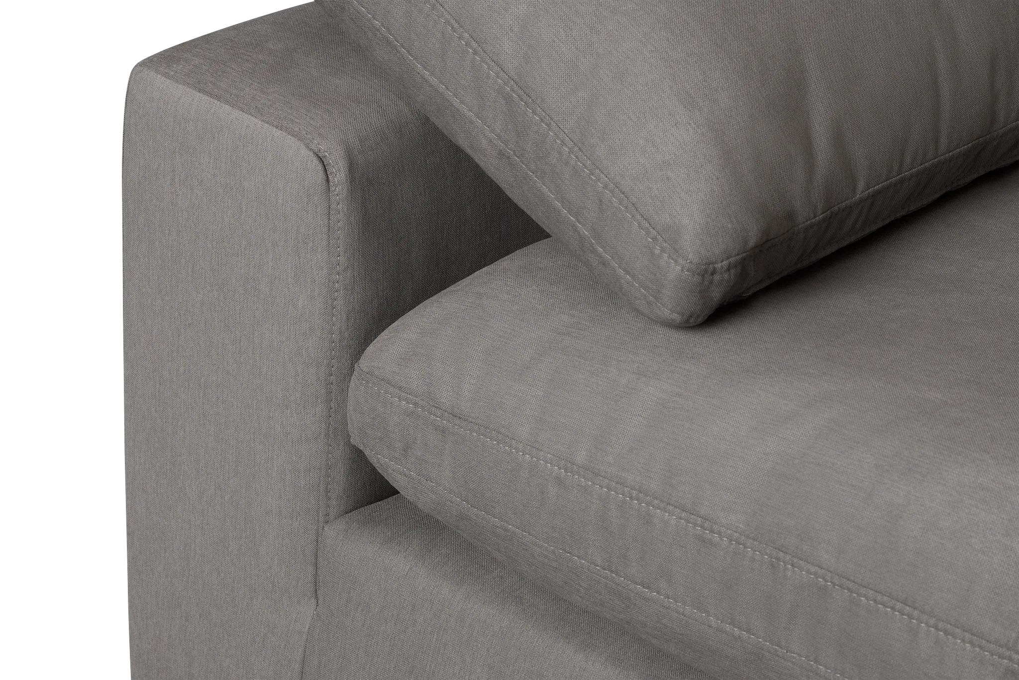 Nixon Light Gray Fabric 4-piece Modular Sectional