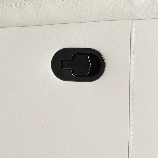 Owen Light Gray Leather Swivel Glider Recliner