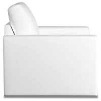 Citymod White Fabric Swivel Chair