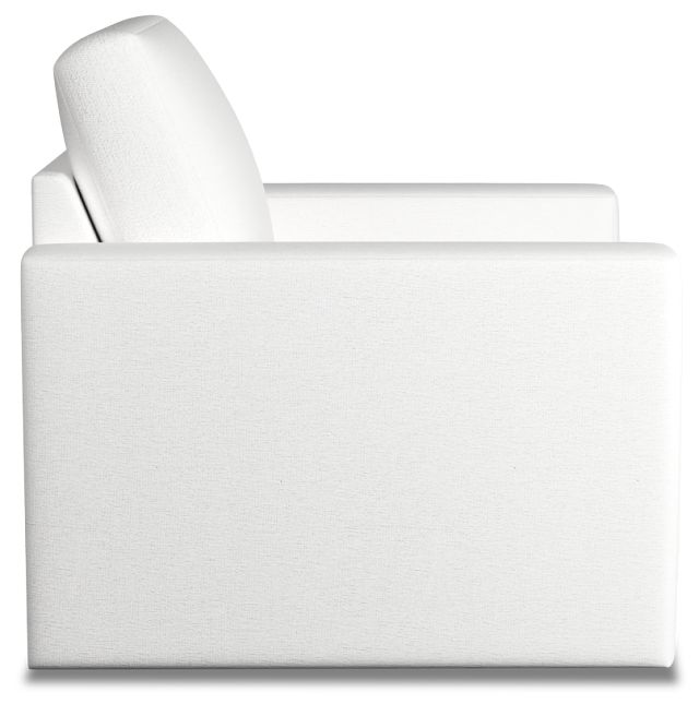 Citymod White Fabric Swivel Chair