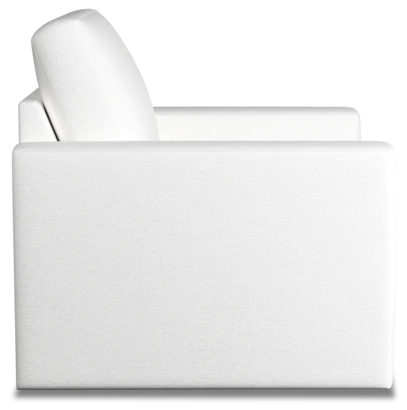 Citymod White Fabric Swivel Chair