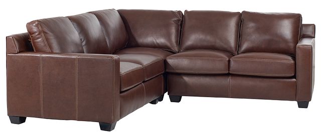 Carson Medium Brown Leather Small Two-arm Sectional (0)