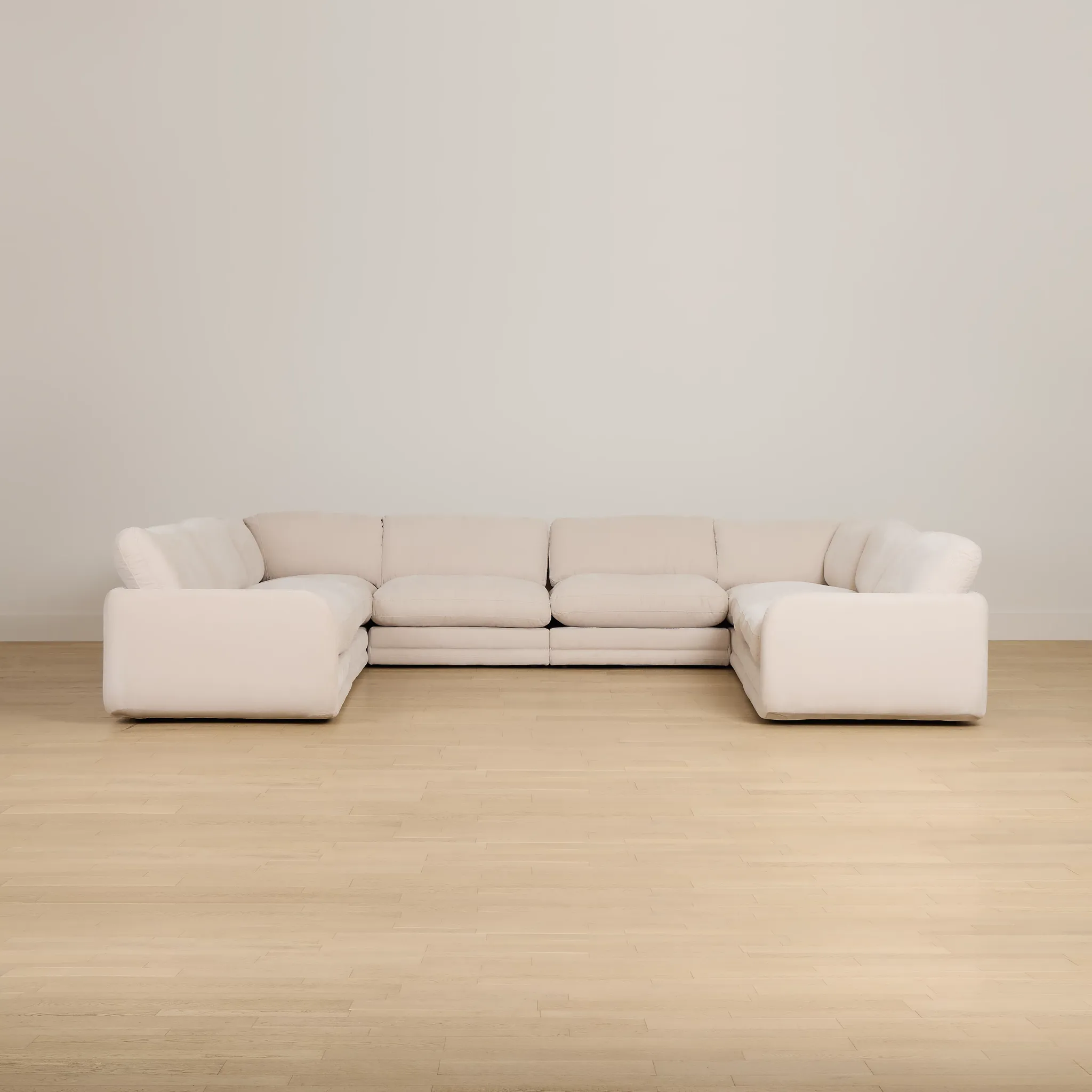 Jules Ivory Velvet 8-piece Modular Sectional