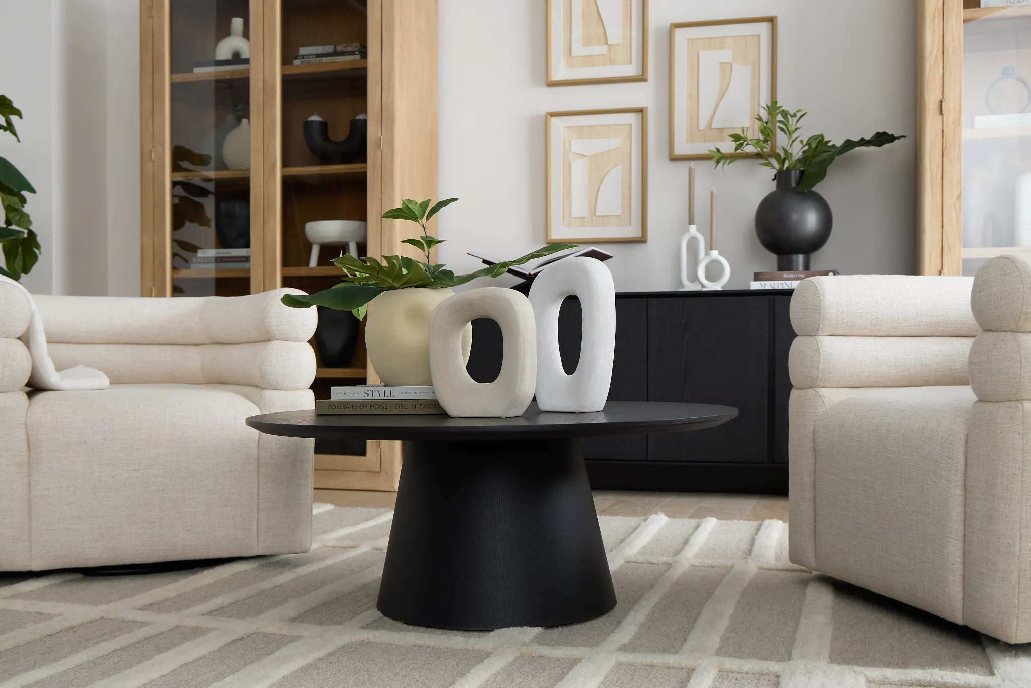 Nomad Black Round Coffee Table