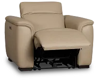 Flexsteel Brodie Taupe Lthr/vinyl Power Recliner